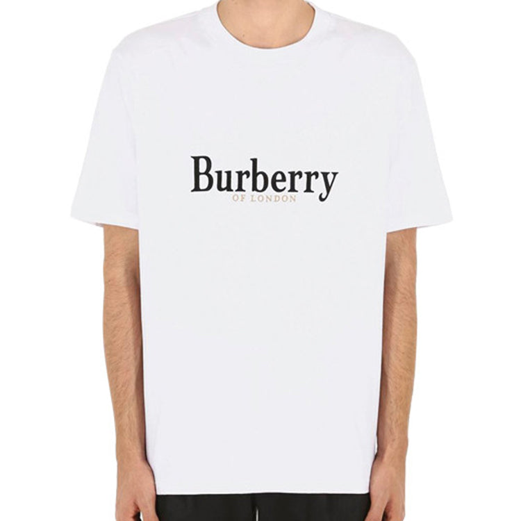 Burberry Logo Short Sleeve Unisex White 8007830