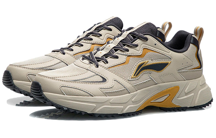 Li-Ning Retro Running Shoes 'Yellow Beige' ARLQ001-7