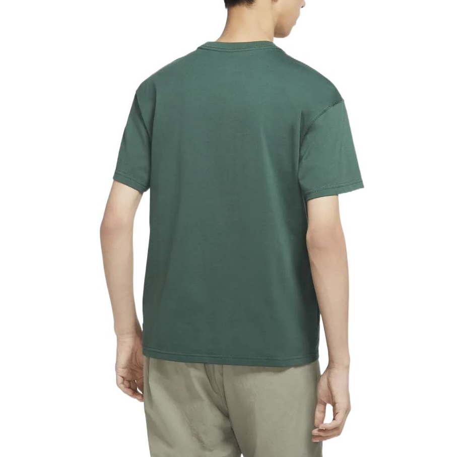 Men's Nike Solid Color Breathable Loose Round Neck Short Sleeve Green T-Shirt DB9976-333