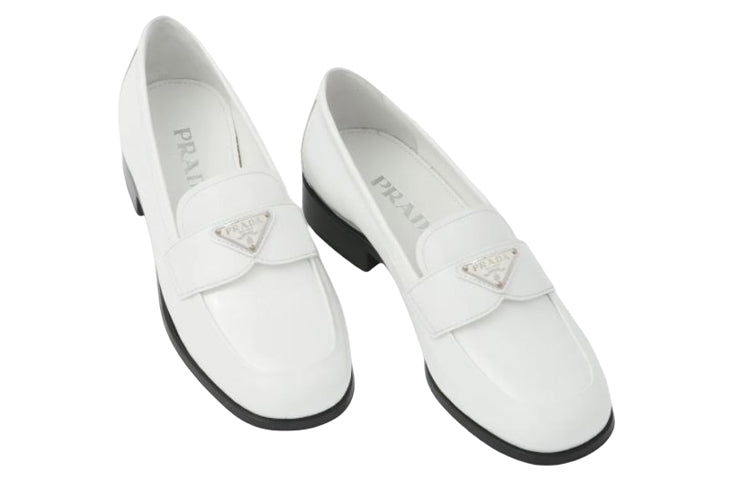 (WMNS) PRADA Patent Leather Loafers 'White' 1D902M_069_F0009_F_025