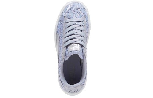 (WMNS) PUMA Basket Platform Fo Blue Lace Up 'Icelandic Blue' 364091-03