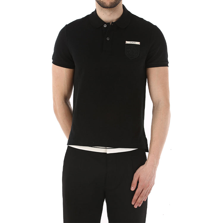Gucci Cotton Short-Sleeved Polo Shirt For Men Black 408322-X5C07-1000