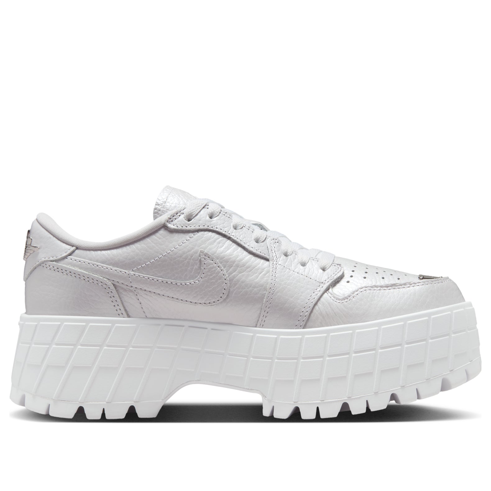 (WMNS) Air Jordan 1 Brooklyn Low 'White Metallic Silver' HF3184-100