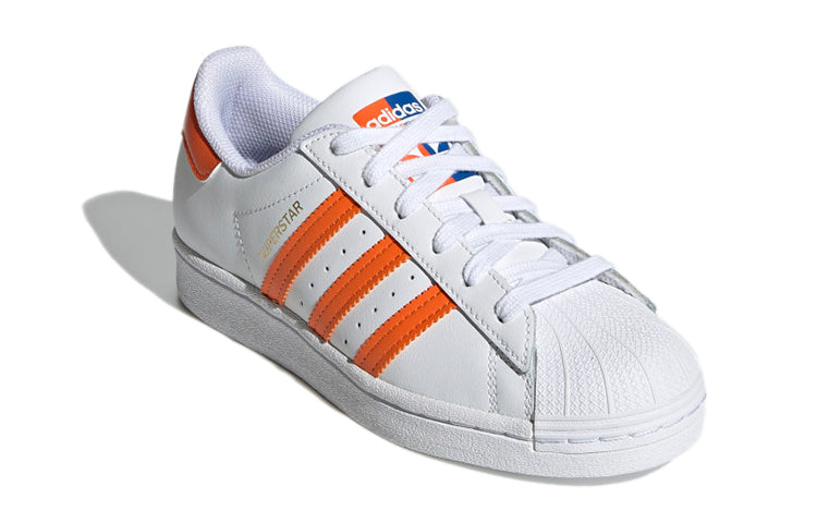 (GS) adidas Superstar J 'White Orange' FZ0648