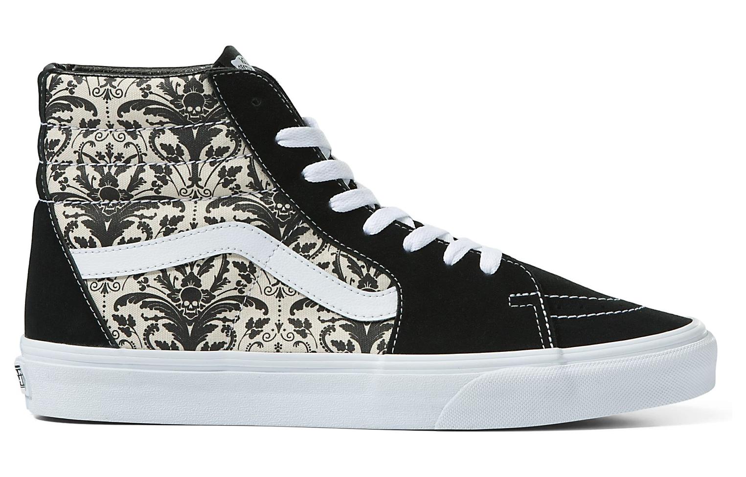 (WMNS) Vans Sk8-Hi Skull Tapestry Shoes 'Black White' VN0A7Q5N95X