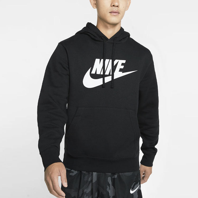 Men's Nike Casual Sports Hooded Solid Color Long Sleeves Black BV2973-010