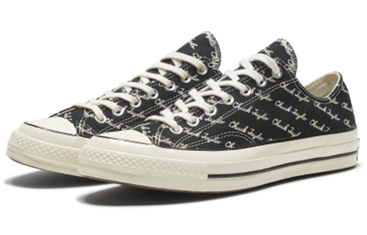 Converse Chuck 70 Low 'Scripted Signature Print - Black Egret' 167698C
