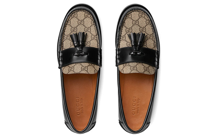 Gucci Tassel GG Loafers 'Black Ebony' 673817-17X30-1063