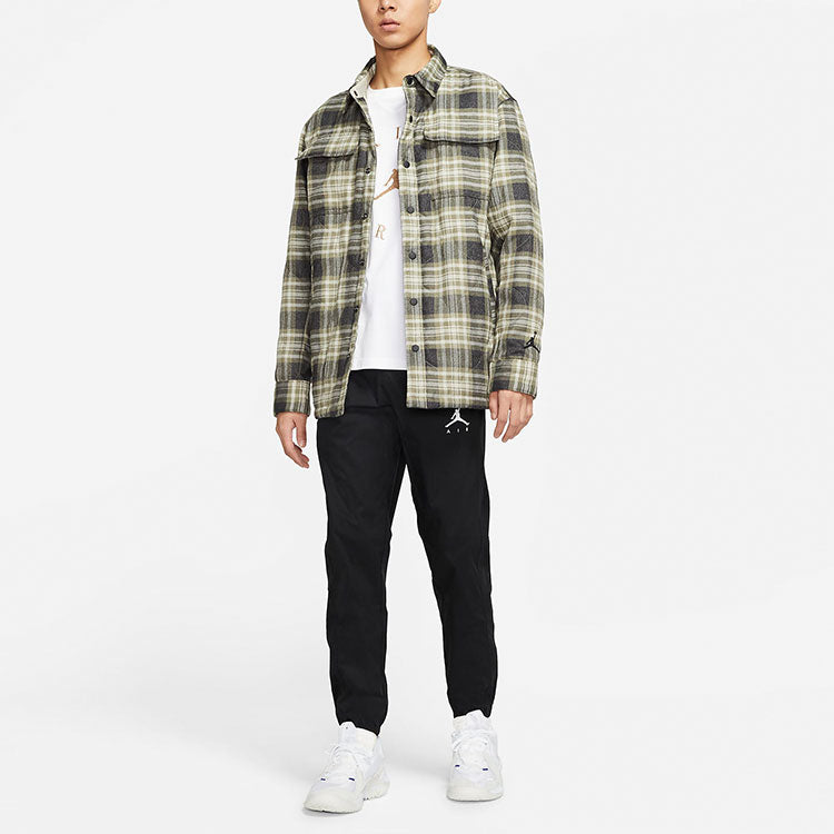 Air Jordan 'Why Not?' Printed Checked Pocket Shirt Jacket For Men Green DC3242-230