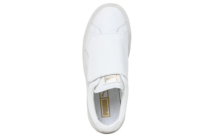 (WMNS) PUMA Basket Platform Big Strap 'White' 364123-02