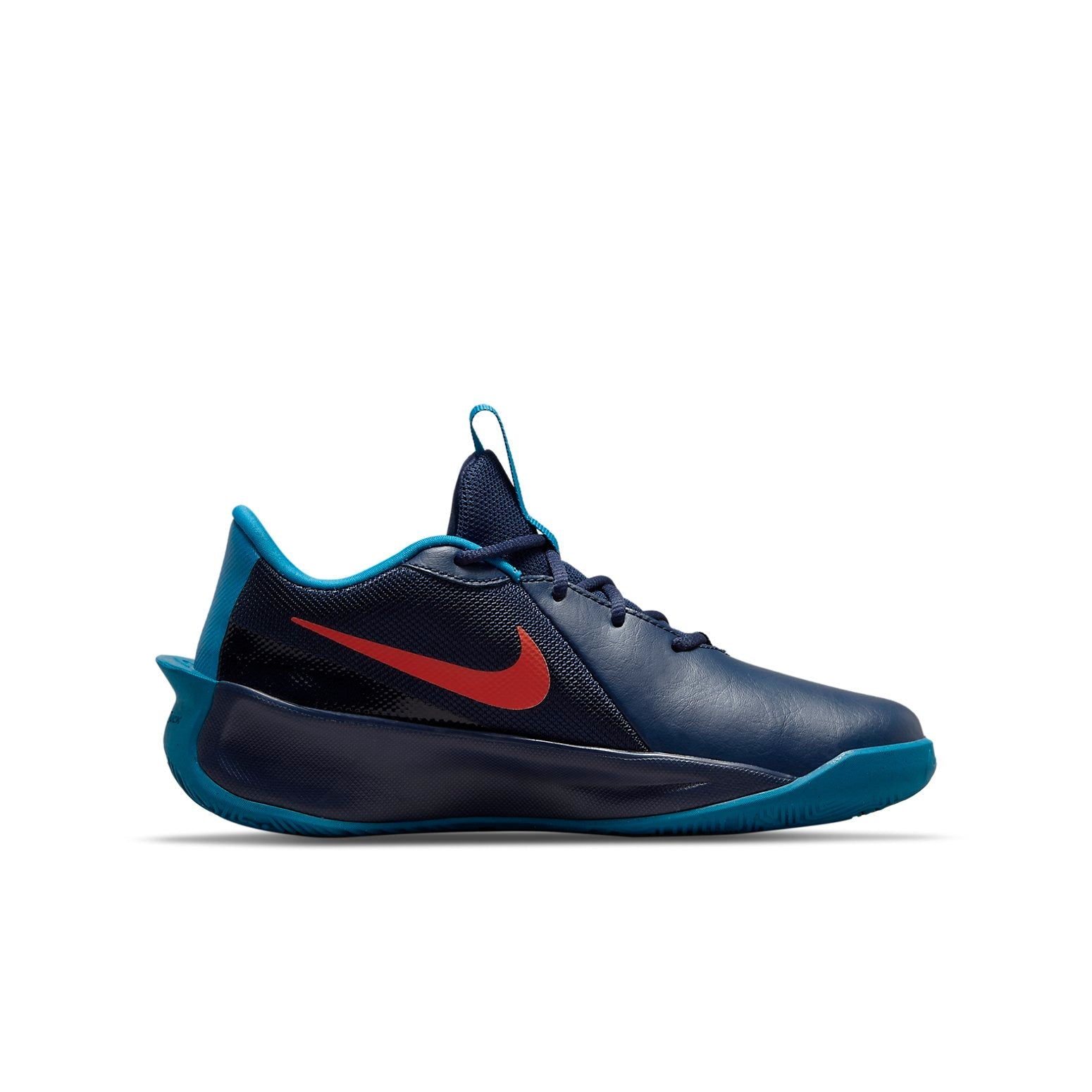 (GS) Nike Team Hustle Quick 3 Midnight Navy Orange DA2781-400