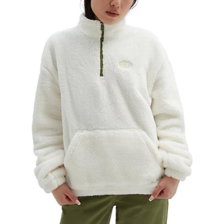(WMNS) Vans Pioneer Mock Half Zip Sweatshirt 'White' VN000A6RFS8