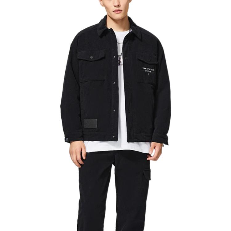 Li-Ning Way Of Wade Logo Corduroy Jacket 'Black' AJMS065-1