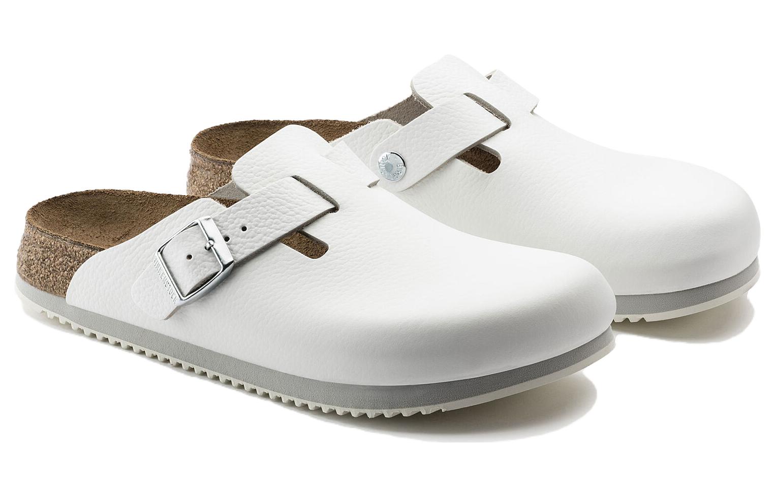 Birkenstock Boston Super Grip Leather 'White' 0060134