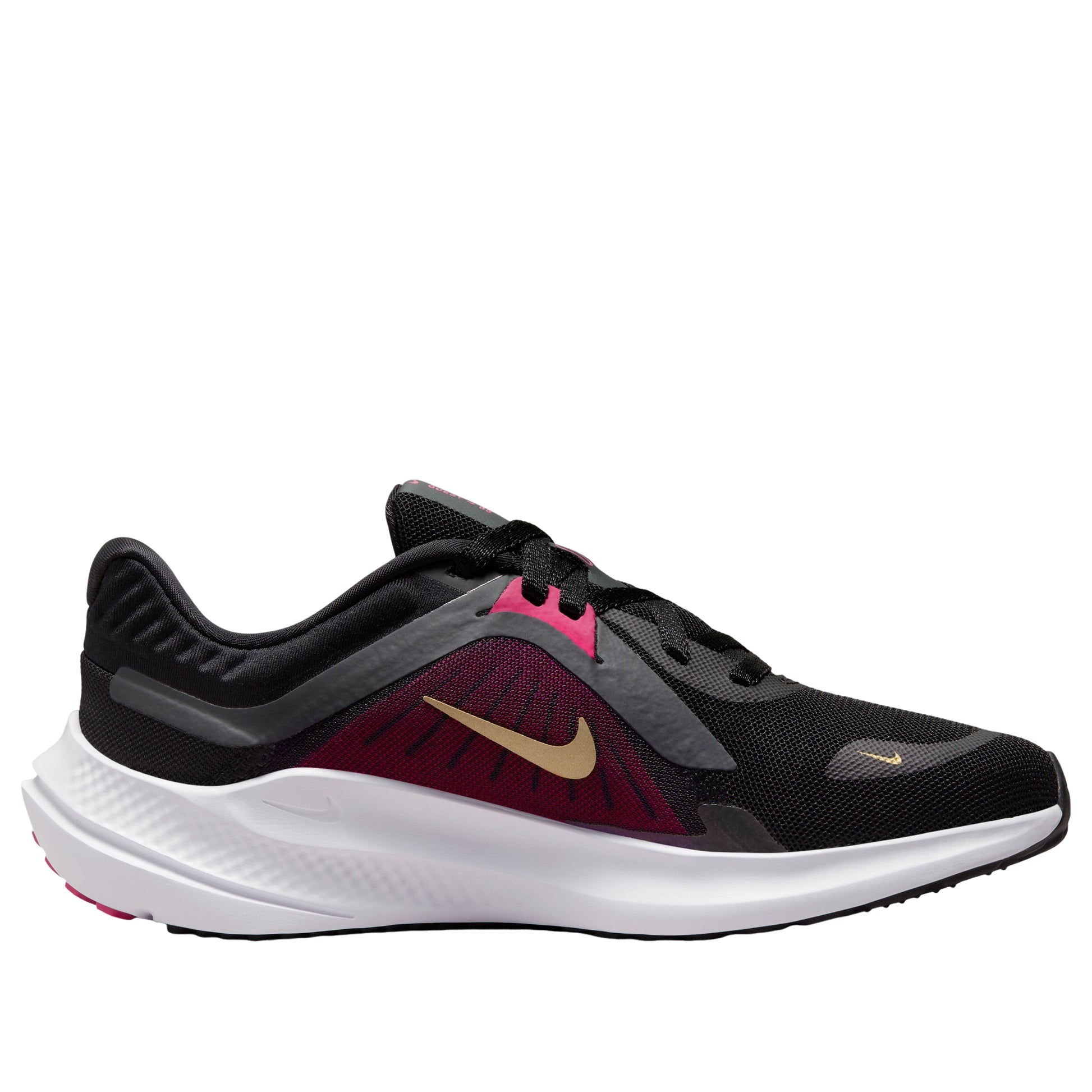 (WMNS) Nike Quest 5 'Black Dark Smoke Grey Fireberry Metallic Gold' DD9291-009