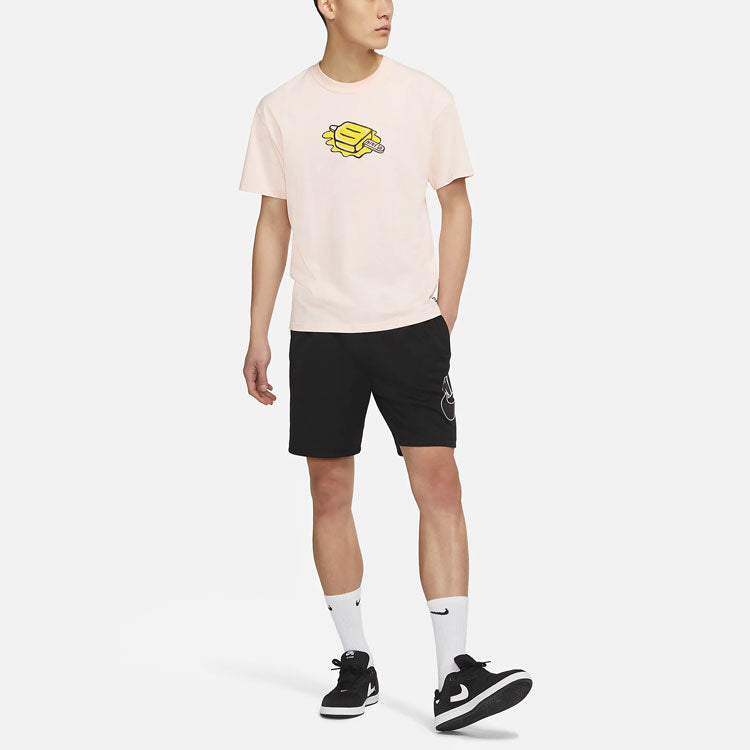 Nike SB Skateboard Printing Skateboard Knit Sports Short Sleeve Pink DD1317-805