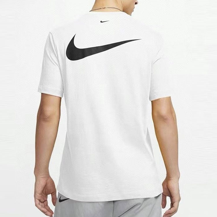 Nike Sportswear Swoosh Chest Sports Round Neck Short Sleeve White DH0030-100
