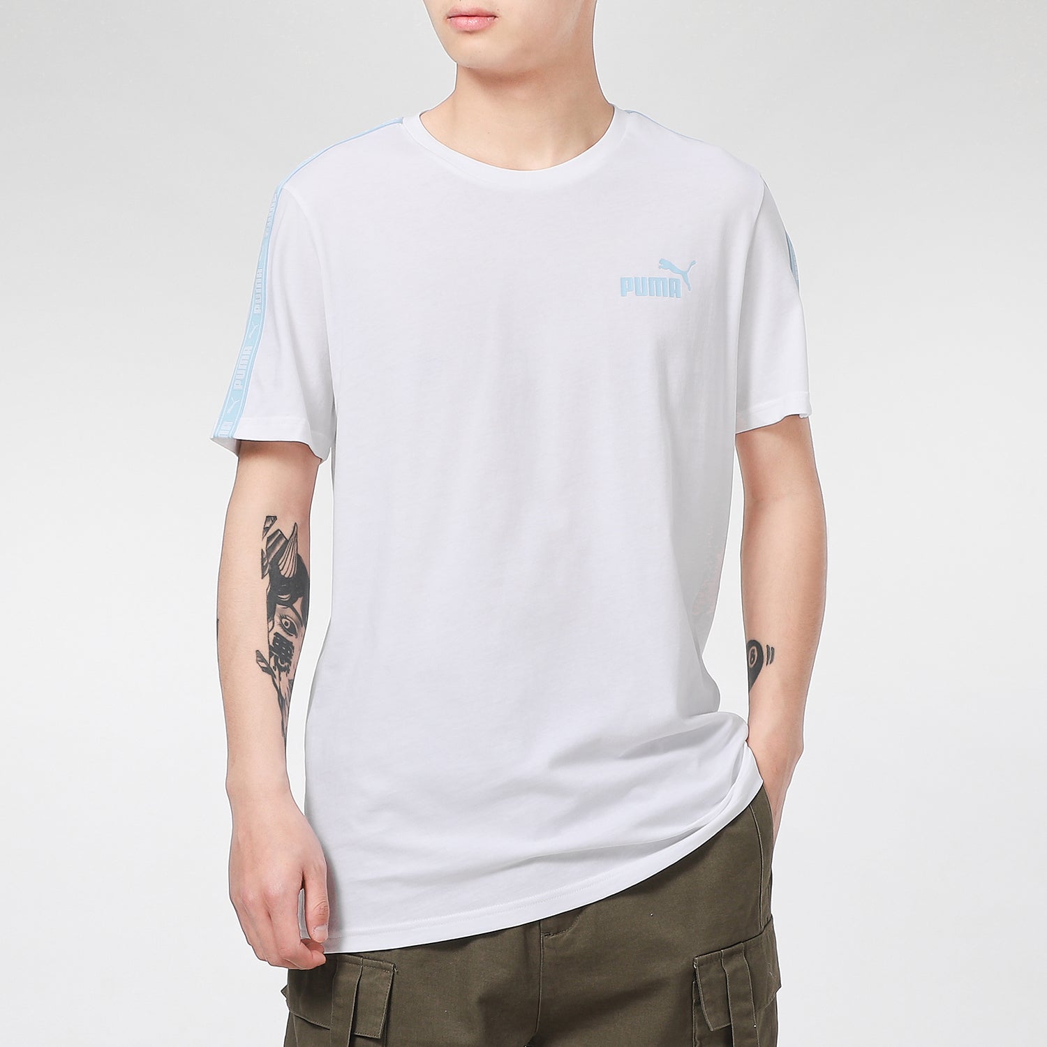 PUMA Taping Logo T-Shirt 'White' 532557-52