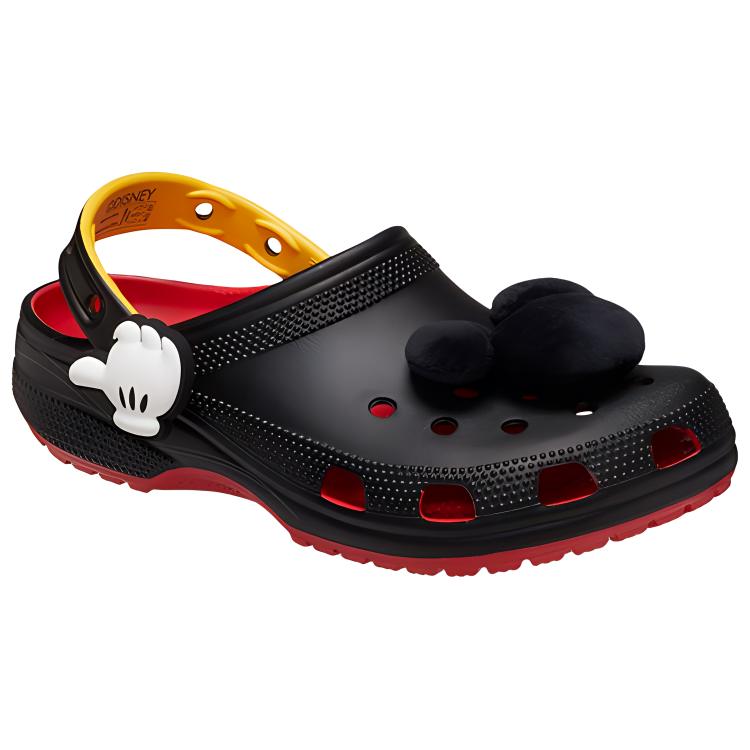 (WMNS) Crocs x Mickey Mouse Classic Clogs 'Black Red' 209895-8C1