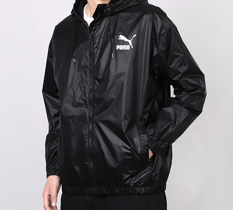 PUMA Woven Windproof Hooded Jacket Black 599904-01