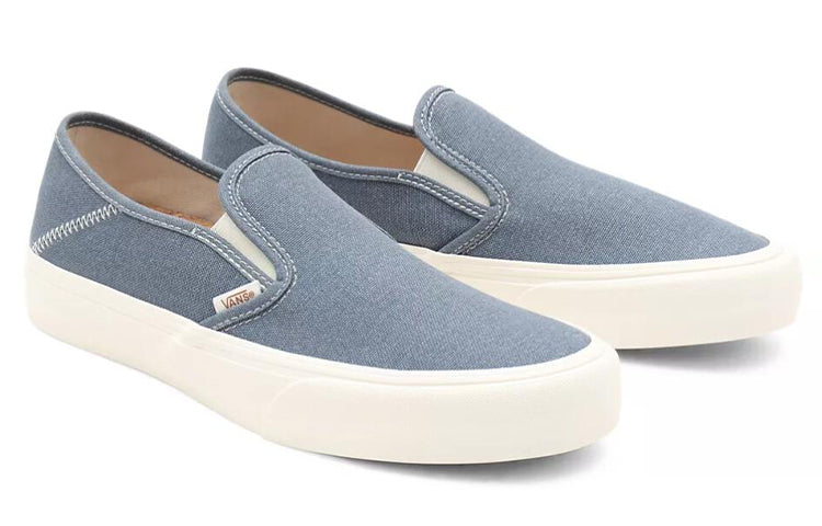 Vans slip-on Breathable Lightweight Wear-Resistant Low Top Casual Skate Shoes Denim Blue VN0A5HYQA01