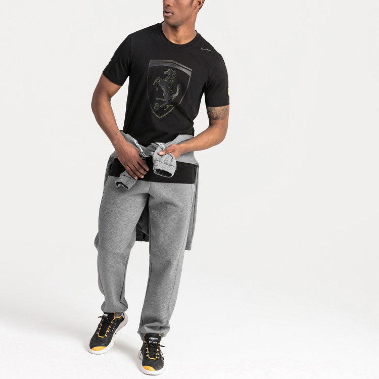 PUMA Scuderia Ferrari Big Shield T-Shirt 'Black Grey' 595554-02