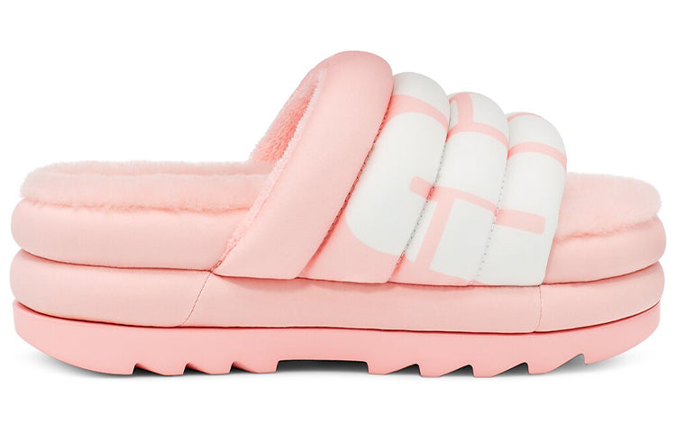 (WMNS) UGG Maxi Slide Logo 'Pink Scallop' 1127067-PSLP