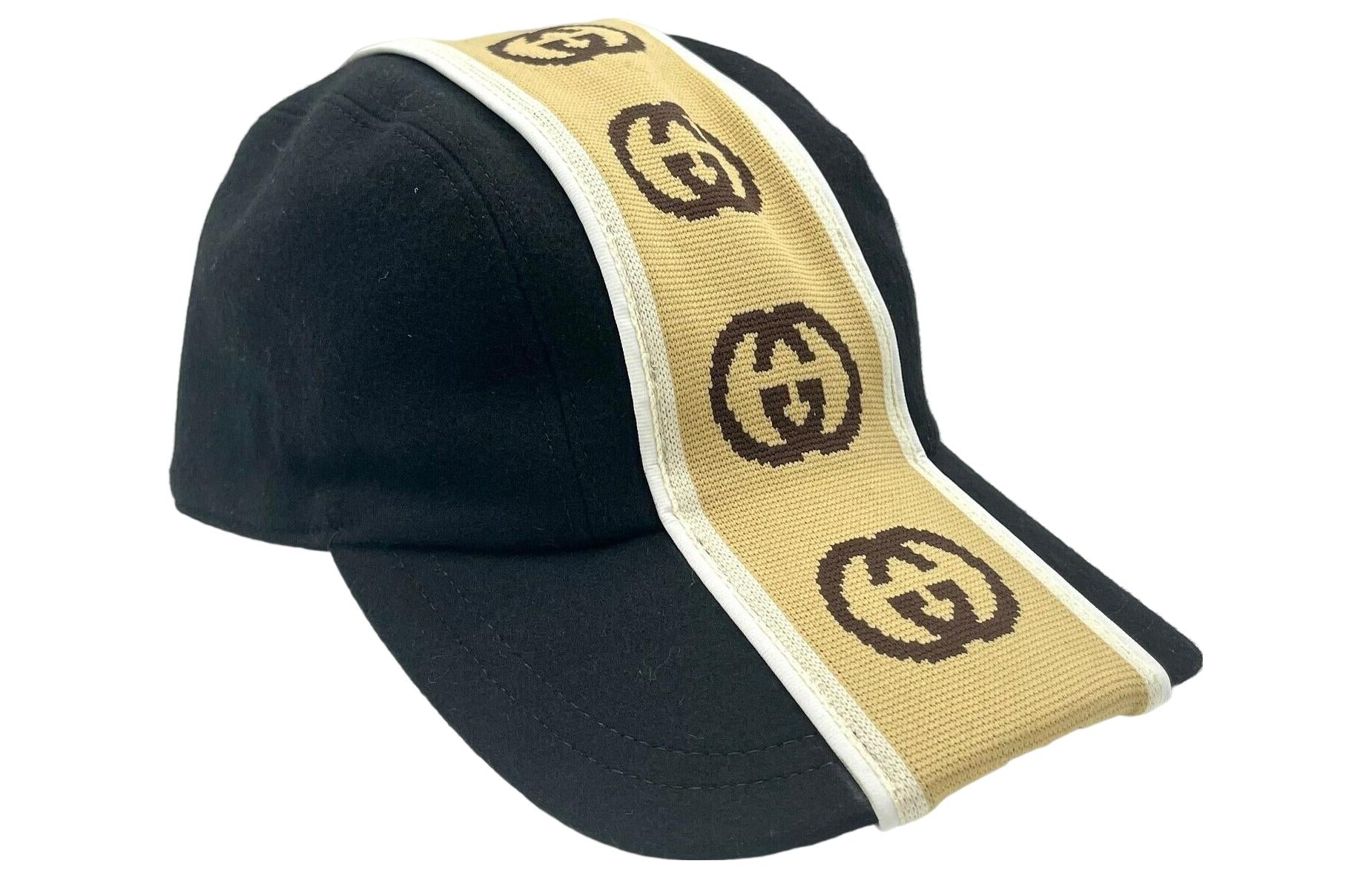 (WMNS) Gucci Wool Interlocking GG Baseball Hat 'Black' 599067-4HL96-1079