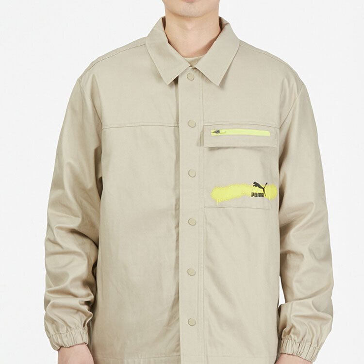 PUMA Logo Printing Loose Woven lapel Jacket 536089-64