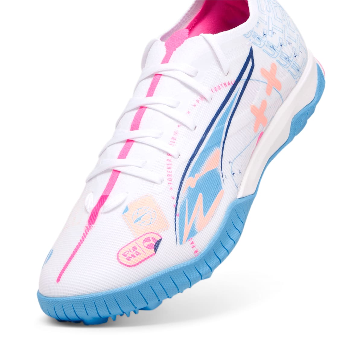 PUMA Ultra 5 Match Volume Up TT 'White Luminous Blue Pink' 108091-01