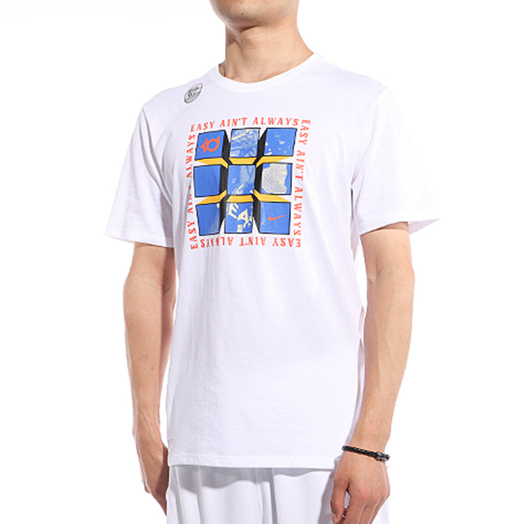 Nike Dri-Fit KD Durant Printing Quick Dry Short Sleeve White 923740-100