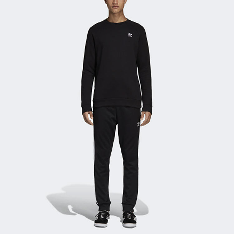 adidas originals Crew Basic Round Neck Pullover 'Black' DV1600