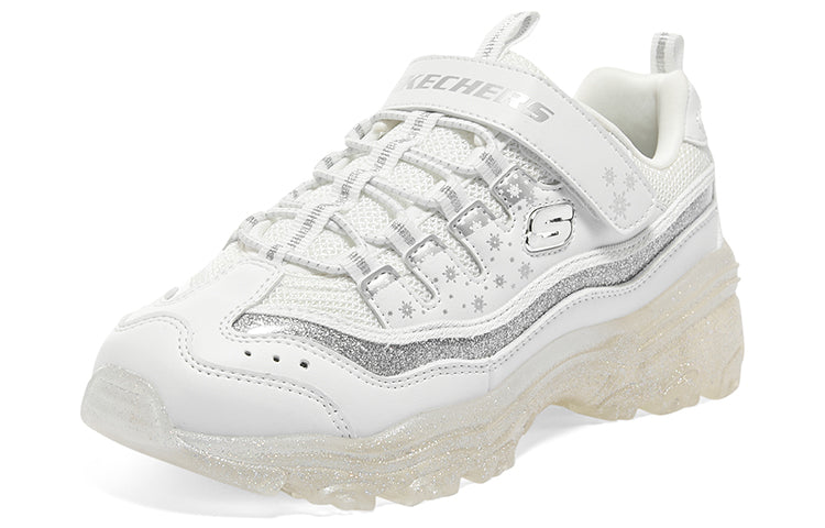 (GS) Skechers D'lites Electric Coloring 'White Silver' 319042L-WSL