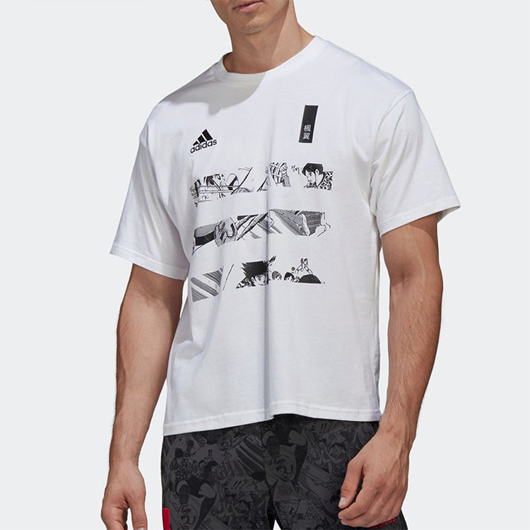 adidas Captsuba Tee Casual Sports Short Sleeve White GK3440