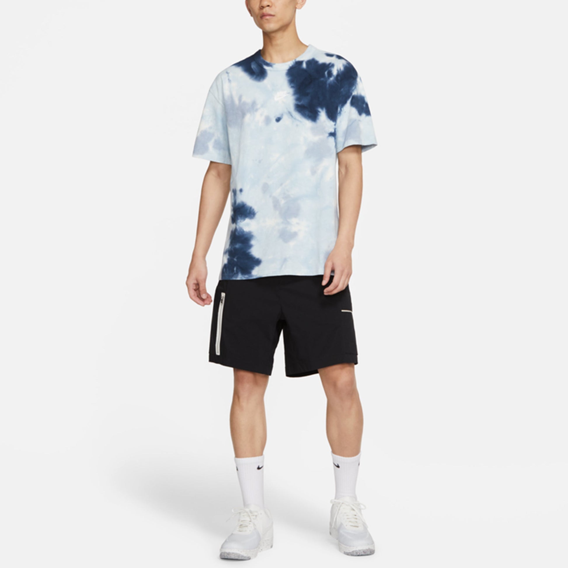 Nike Sportswear Tie Dye Printing Loose Sports Short Sleeve Blue DD2721-104