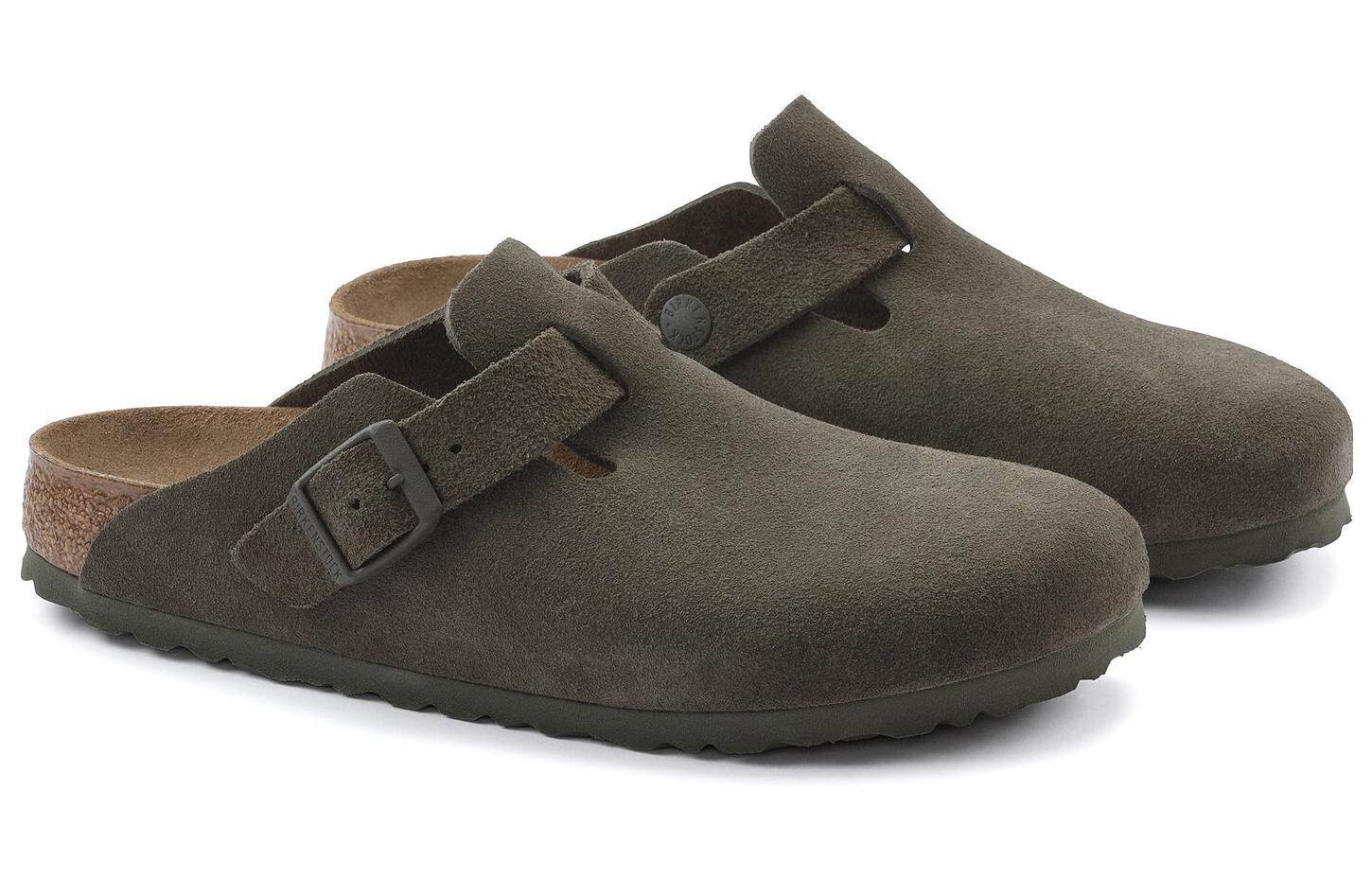 Birkenstock Boston Suede Leather Regular 'Suede Moss Green' 1024721