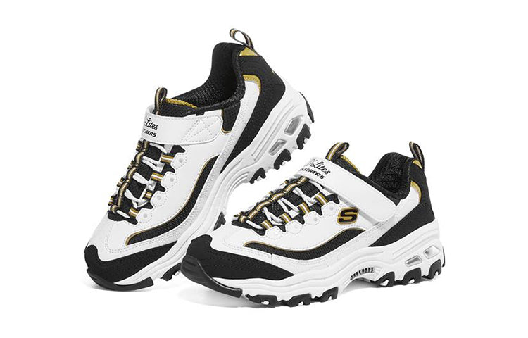(GS) Skechers D'lites Shoes 'White Black' 403825L-WBK