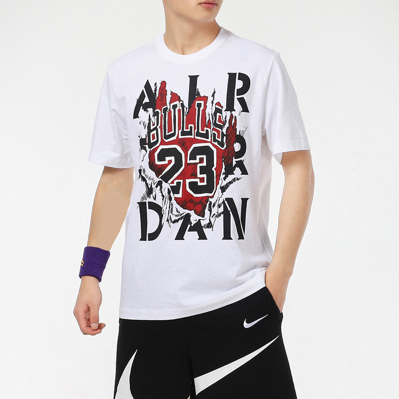 Air Jordan Aj5 '85 Printed Crew Neck Short-sleeved Men's White DD5260-100