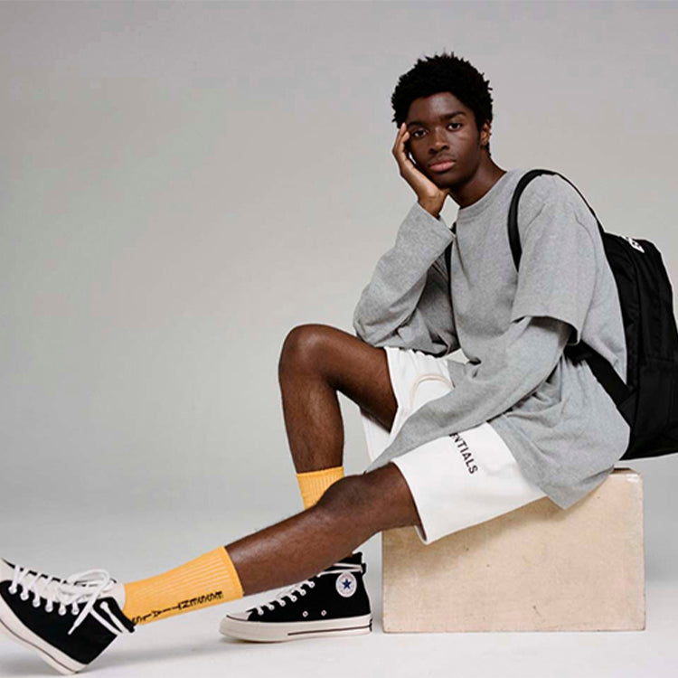 Fear of God Essentials FW18 Graphic Sweat ShortsWhite FOGPAMZ-WH-01