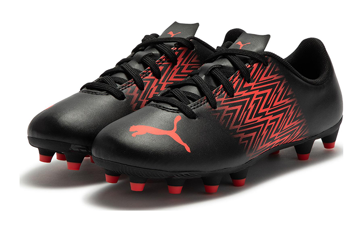 (GS) PUMA Tacto FG/AG Football Boots 'Black Red' 106301-08