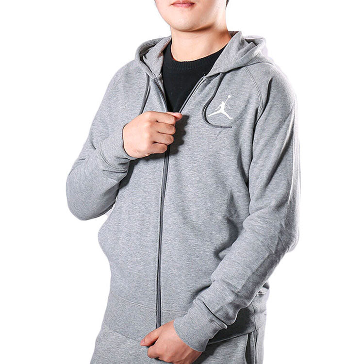 Air Jordan Athleisure Casual Sports Knit Hooded Jacket Gray 822659-063