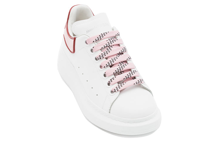 (WMNS) Alexander McQueen Oversized Sneaker 'White Pink Carnelian Red' 621056WHXMT9633