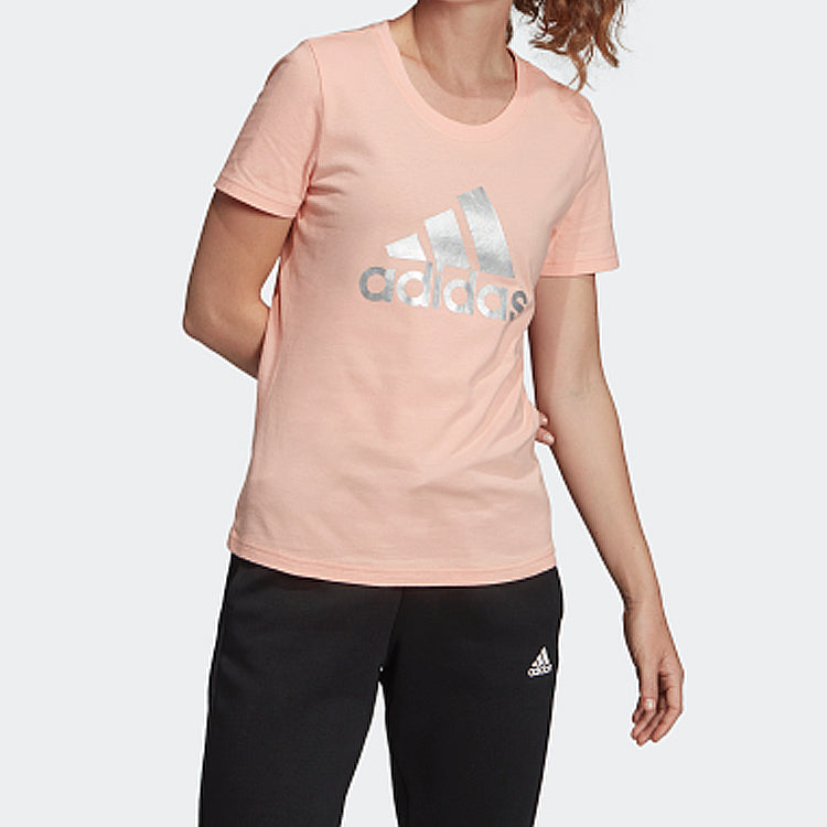 (WMNS) adidas Sports Stylish Short Sleeve Pink Red FM9448