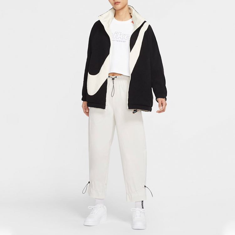 (WMNS) Nike Large Logo Casual Reversible Jacket Black DC5138-010