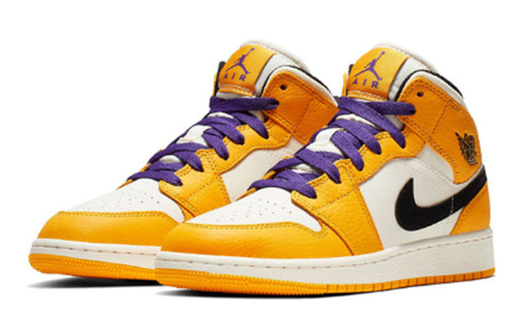(GS) Air Jordan 1 Mid 'Lakers Gold' BQ6931-700