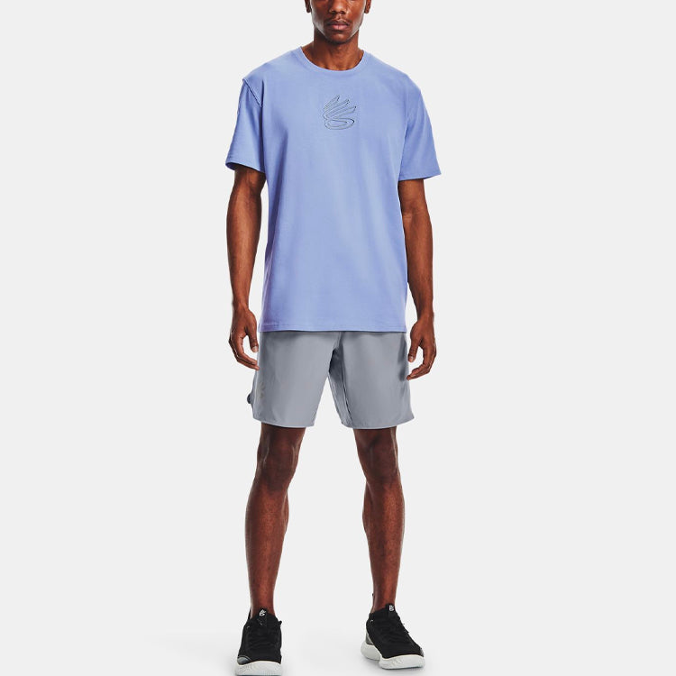 Under Armour Curry EmbroideRedEmbroidery Logo Basketball Sports Male Blue 1362005-420