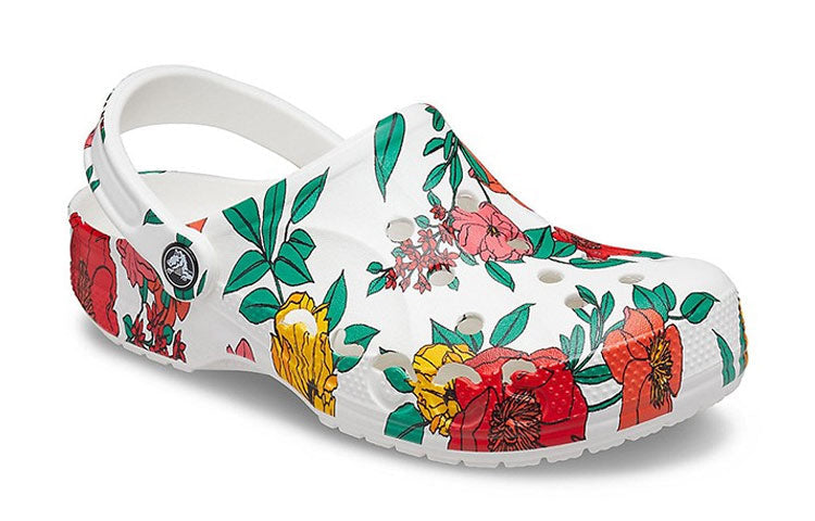 Crocs Beach White Flowers Sandals 'White Red Green' 206230-10D