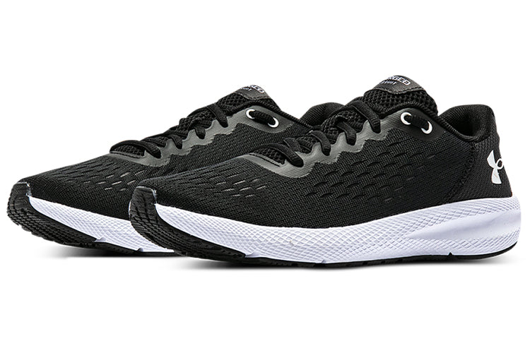 (WMNS) Under Armour Charged Pursuit 2 'Black White' 3023866-002