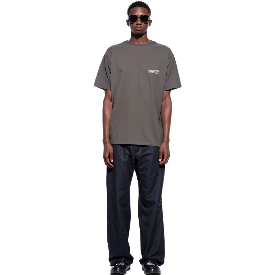 Balenciaga Political Campaign T-Shirt Large Fit 'Grey' 641655TNVG51227