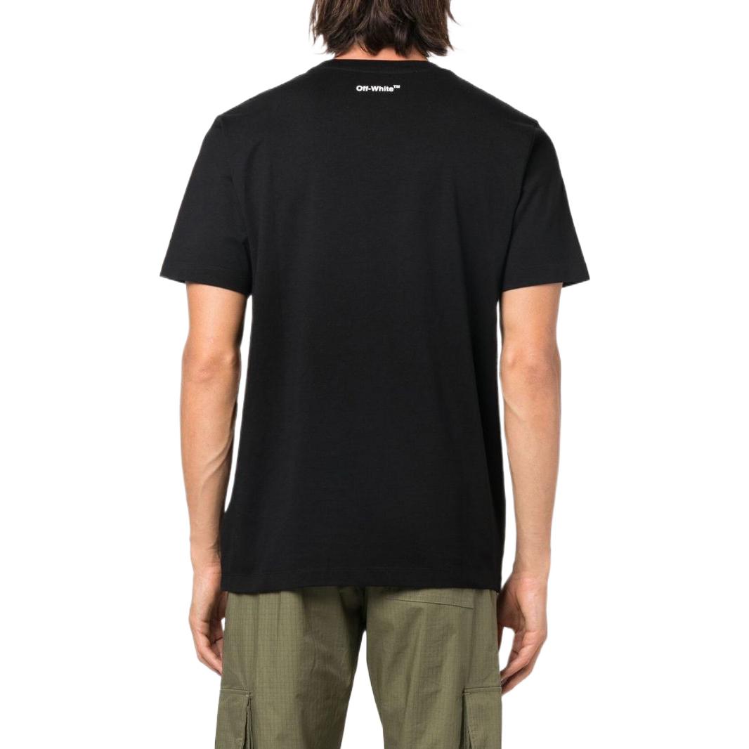 Men's Off-White SS22 Solid Color Arrow Logo Round Neck Short Sleeve Version White T-Shirt OMAA027C99JER01210011001